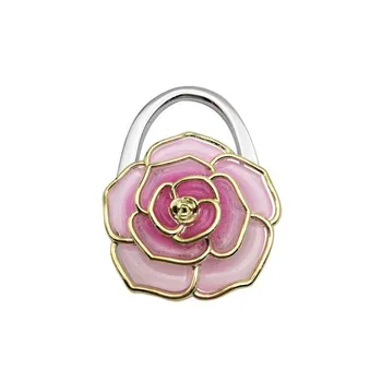 

30PCS / LOT Portable Foldable Flower Shape Bag Purse Hook Hange Bag Parts & Accessories Handbag Holder Shell Bag Folding Table H