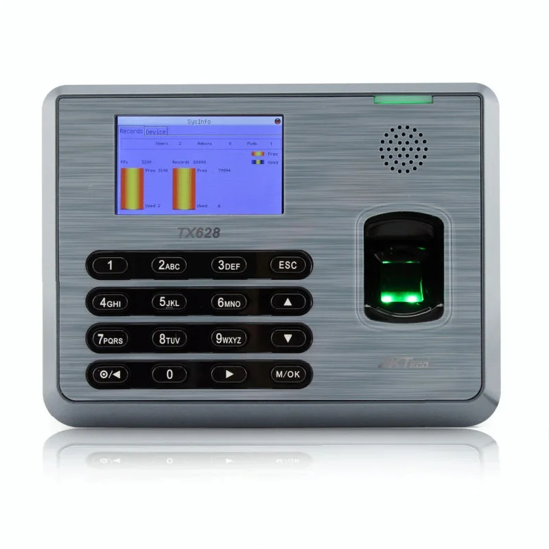 

linux system TCP/IP fingerprint time attendance with free software and SDK for 3000 users TX628