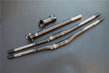 

Bicycle Carbon Handlebar Stem Seatpost 27.2 30.8 31.6*350/400mm Bike Carbon Handlebar 31.8 MTB Stem Bicycle Parts