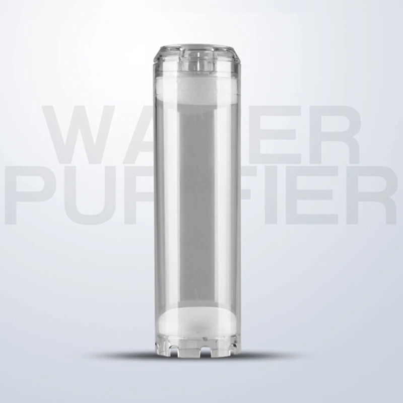 Прозрачный 1" пустой многоразовый картридж фильтра для воды вставить корпус фильтра для воды-может заполнять DI смолы, активированный уголь, керамические шарики