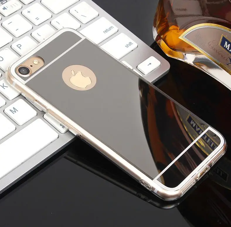 Зеркальный чехол для телефона magim для iPhone X XS MAX XR 7 8 PLUS, задняя крышка, защитный чехол для Apple iPhone 11 Pro Max 6 S, мягкий чехол из ТПУ - Цвет: grey