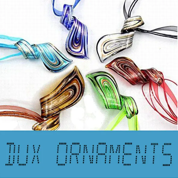 

Wholesale GOLD DUST Murano Lampwork water bottle Glass Pendant Necklace Jewelry Murano Glass pendant Without Ribbons MIX colors