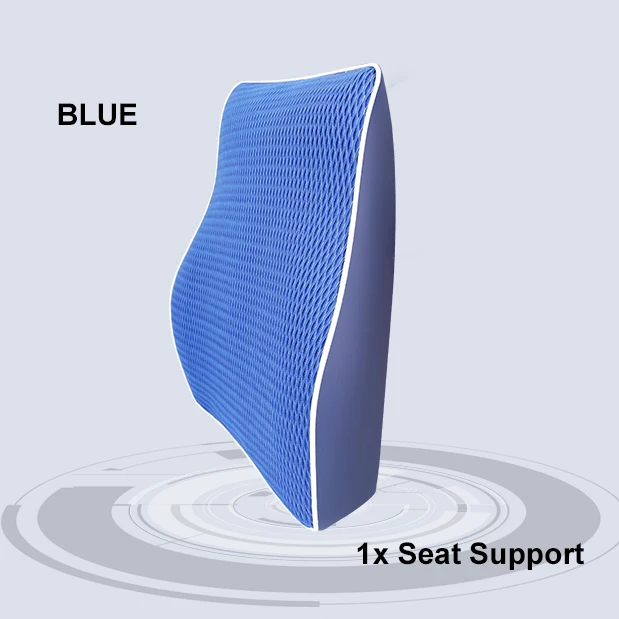 KKYSYELVA 4 цвета пены памяти сиденье стул поясничная поддержка спины подушки для офиса дома автомобиля авто аксессуары для интерьера - Color Name: D