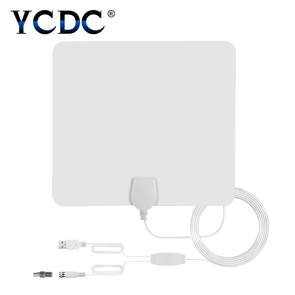 Ycdc поле HD ТВ антенны без каблука Дизайн высокого усиления 75 Ом 470-862 мГц Крытый hd ТВ антенны Высокое качество до до 80 миль Крытый цифровой