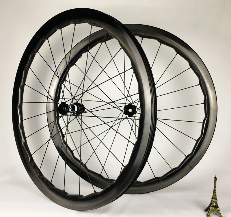 Top 45mm Disc Brake carbon wheels Wavy non Dimple no brake surface DT35o hubs road bike wheelset Tubeless ready 5 Top 45mm Disc Brake carbon wheels Wavy non Dimple no brake surface DT35o hubs road bike wheelset Tubeless ready 5
