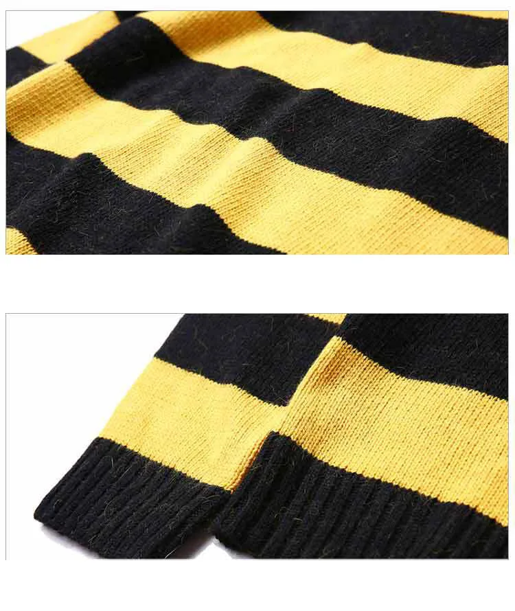 Aolamegs Sweater Men Patchwork Striped Hit Color Cardigan Mens Pullover High Street Sweaters Fashion Knitted Male Sweater Autumn (10)