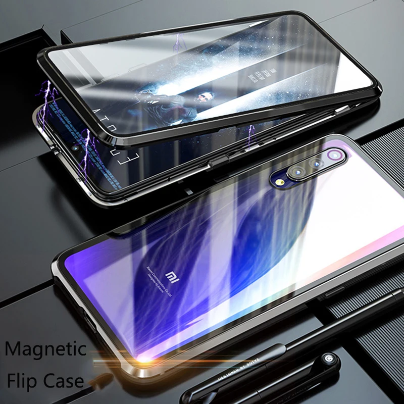 Магнитный чехол для Xiaomi Mix 3 Mi9 полноразмерный защитный двухсторонний прозрачный