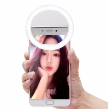 Светодиодный светильник портативный универсальный селфи кольцевой вспышка новая кольцевая вспышка для Iphone для samsung Светодиодная лампа для селфи
