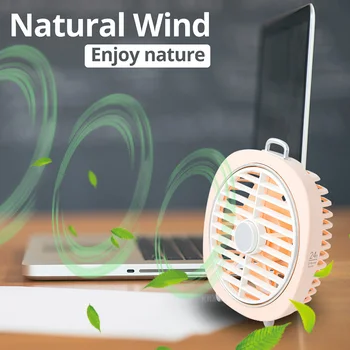 

KBAYBO Natural Wind Fan USB Portable and Novelty Desk Mini Fan for Home USB Electric Air Conditioner Small Fan with Night Light