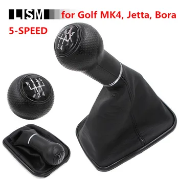 

5 Speed MT Gear Shift Knob for Volkswagen VW Golf MK4 1998-2003 Jetta Bora Gearshift Head Ball + Gaiter Boot Cover + Frame Base