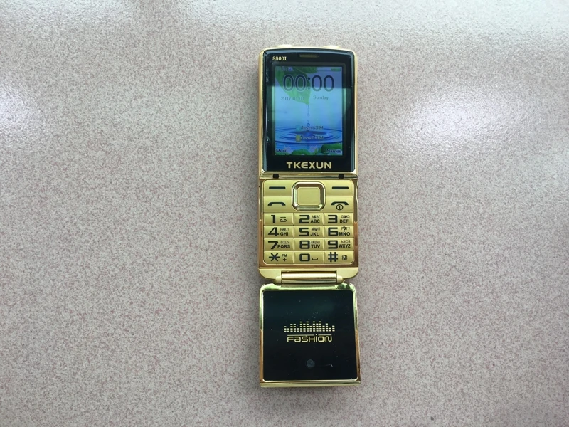 Original TKEXUN 8800 Flip Phone 2.4" Dual Sim Camera MP3 MP4 Dual Torch Real Vibration Magic Voice Luxury Cell Phone