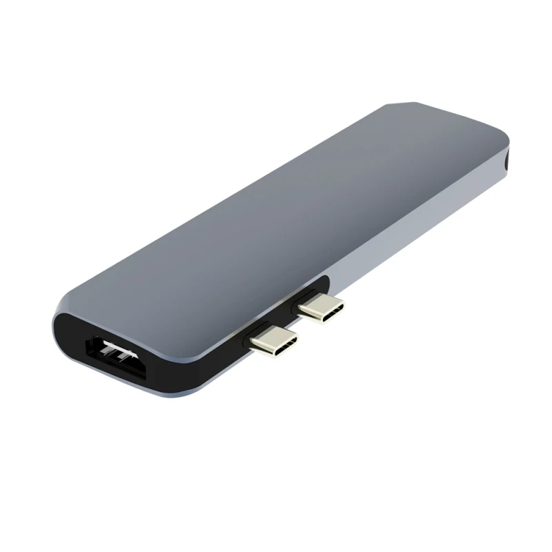 Новый USB 3,0 концентратор супер тонкий 4-портовый тип-c/для Thunderbolt 3/4 K HDMI для MacBook Air/Pro с SD/Micro SD кардридер