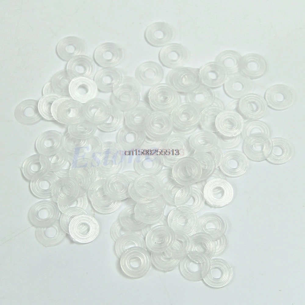100 шт M4 плоские пластиковые нейлоновые прокладки плоские шайбы изоляция уплотнительное кольцо белый