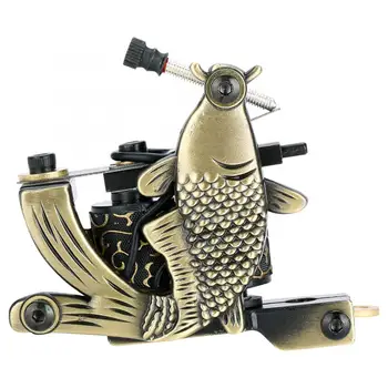 

10 Wrap Professional Alloy Tattoo Machine Copper Coils Tattoo Shader Machine Gun Tattoo Shader Tools