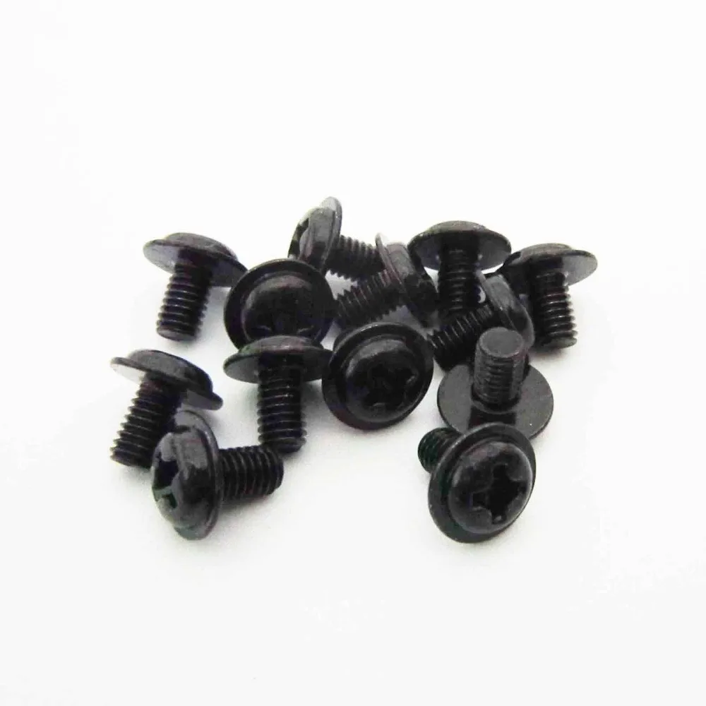 uxcell Computer PC Case PWM3 x 5mm Phillips Washer Motherboard Screw Black 100pcs 