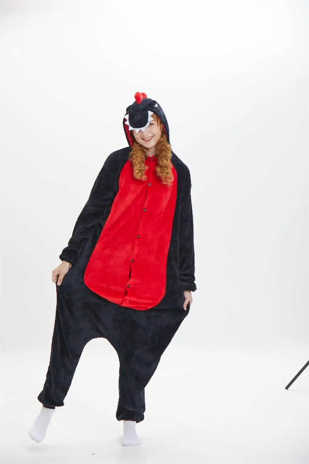 Kigurumi Black Dinosaur Onesies Adult Costumes Unisex Animal Purple Dragon Pajamas Sleepwear Cosplay Lovers Pyjamas