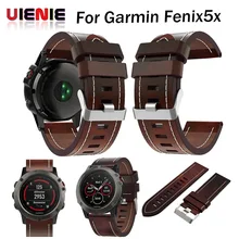 Ремешок для часов Новинка хорошие кожаные Наручные часы ремешок браслет ремень 26 мм для Garmin Fenix 3/Fenix 5X браслет для смарт-часов