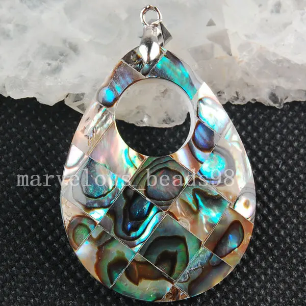 Free Shipping Beautiful jewelry New Zealand Abalone Shell water Drop