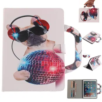 

Fashion Cat Dog Tiger painted Case Cover For Apple iPad Pro 9.7 2016 Release Funda Smart case PU Leather Flip Stand Shell