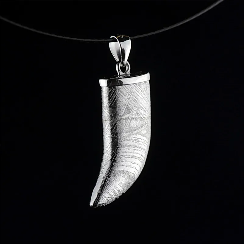

Fashion Gemstone Knife Sword Shape 925 Sterling Silver Fine Jewelry Pendant Genuine Moldavite Gibeon Iron Meteorite Pendants