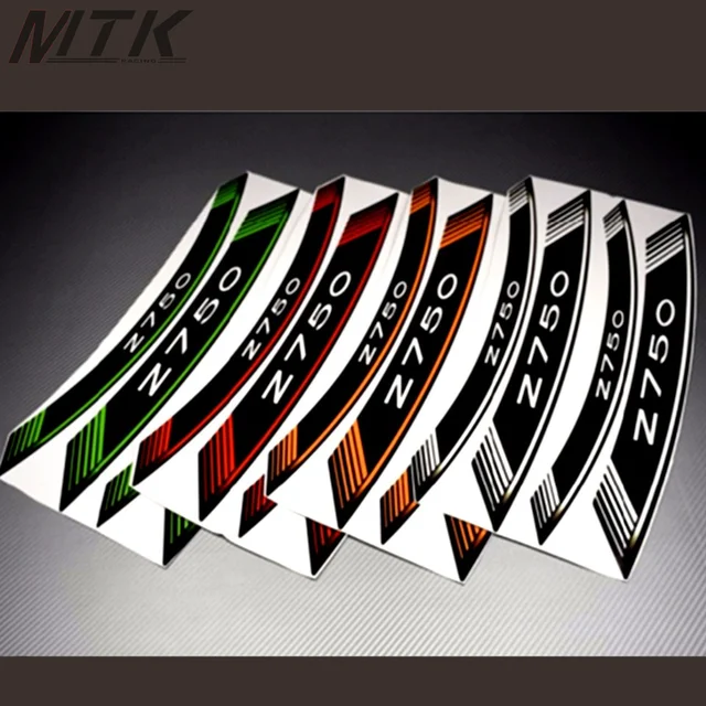 Cheap For KAWASAKI Z750 Z 750Motorcycle 8X Thick Edge Outer Rim Sticker Stripe Wheel Decals  