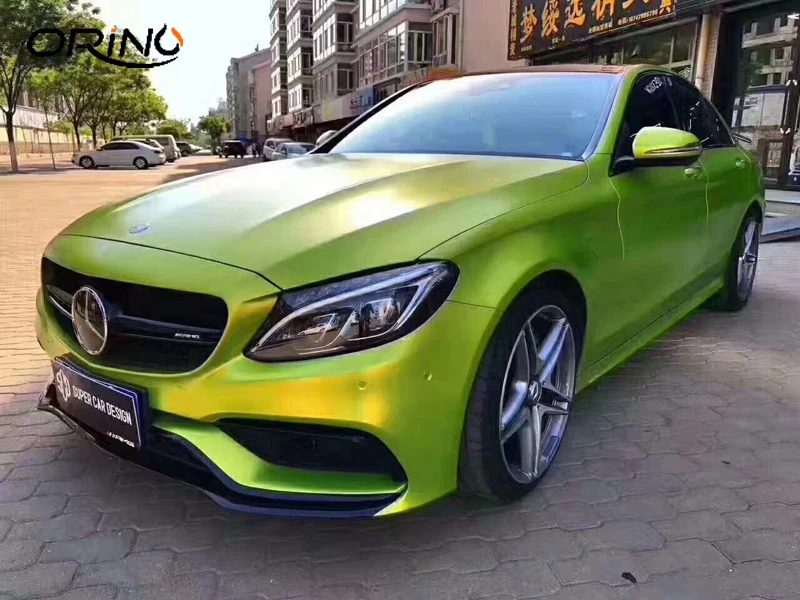 Pearl Metallic Lemon Green Vinyl Film Wrap-1