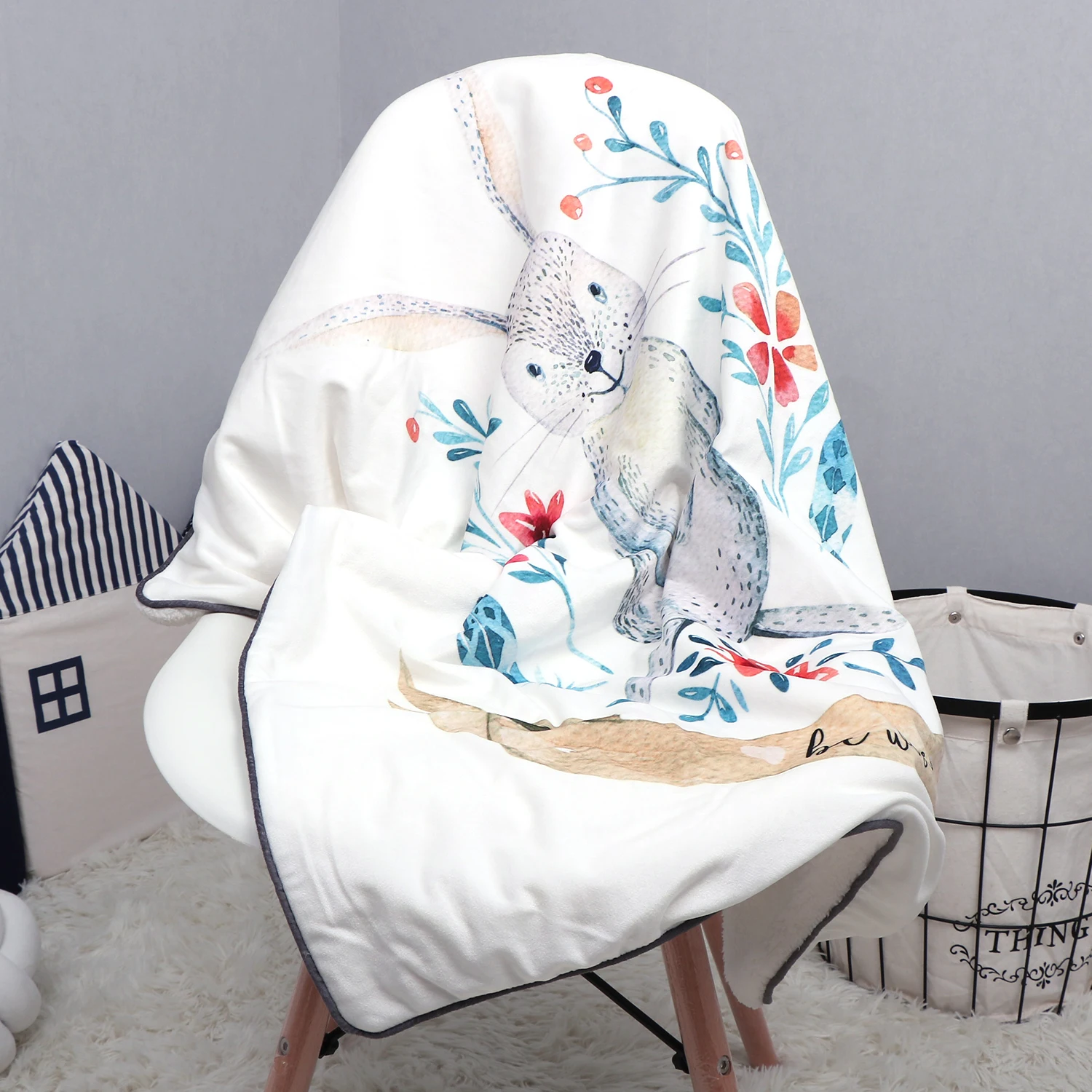 Presente para o Chá de Fraldas por Maior Macia do Bebê-azul do Bebê-39 Cobertura Luxuosamente 45 61-super Macio & Ótimo Conforto x 47 –