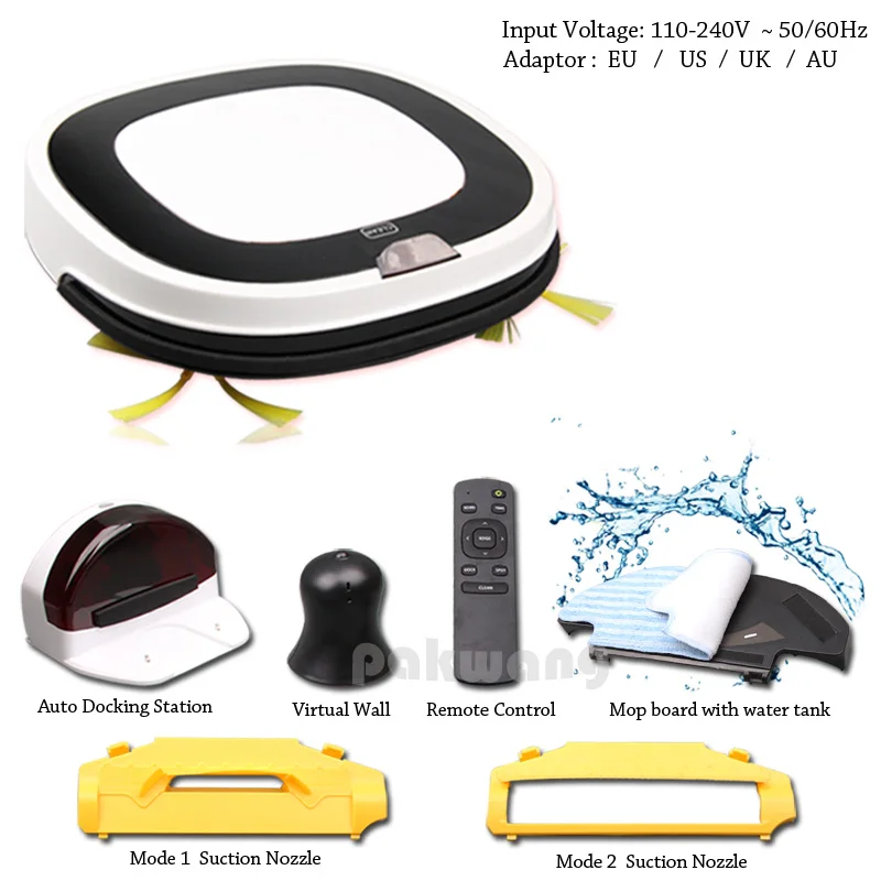 New Arrival D5501 Robot Vacuum Cleaner Wet Mop 0.18 L Water Tank, Have