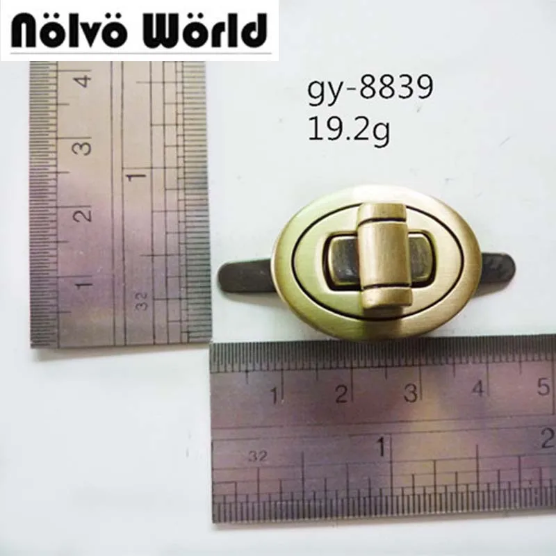 10pcs 5 colors brush antique retro turn twist lock hardware for sewing