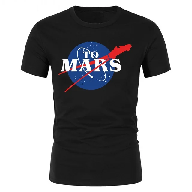 

SpaceX rocket to Mars T-shirt Elon Musk space starman car T Shirt classical mens Tshirts men short sleeve tee youth Tops shirt