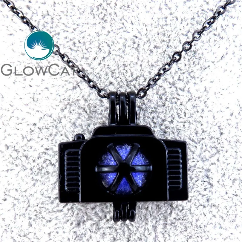 Glowcat пистолет черный Камера Бусины клетка ароматерапия Эфирные масла камень