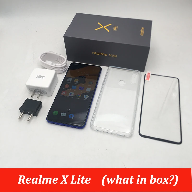 Оригинальный сотовый телефон Realme x lite 4G LTE 6 ГБ 128 Восьмиядерный процессор Snapdragon 710