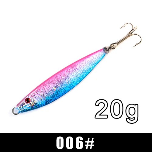 Приманка для рыбалки от ftk Shore Jig Sardine 1 шт. 15 г-60 г 65 мм-115 мм пресноводная соленая форель ложка Бас Приманка металлическая искусственная приманка - Цвет: 20g-006