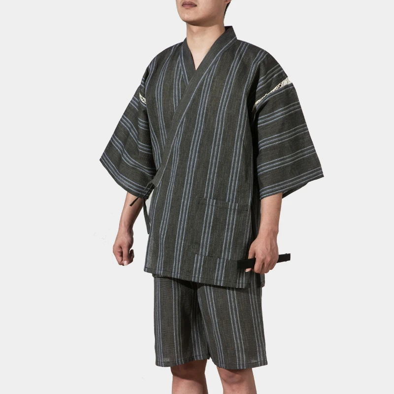 Мужская Хлопковая пижама Yukata традиционное японское кимоно японская Пижама