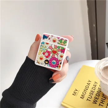 

Cartoon Flower Bluetooth Earphone Case For Apple Airpods Protective Cover Cute Slicone Headphone Case For Air pods Accessories