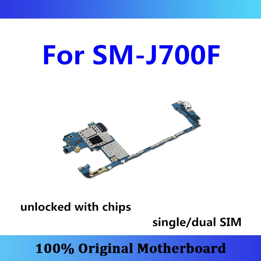 

Original for Samsung Galaxy J7 J700F motherboard with chips single/dual SIM mainboard logic board unlocked J700F card tested fee