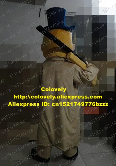 Прохладный хаки Alcalde маскарадный MASCOT-костюм охотничий Охотник Охота людей с большими синими шляпа с рисунком в виде глаз маленького № 3732
