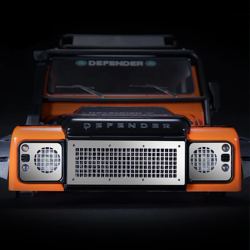 

1Set Traxxas TRX4 Climbing Car Front Face Metal Air Intake Grille+Headlight Cover/Lampshade for Land Rover Defender RC Cars