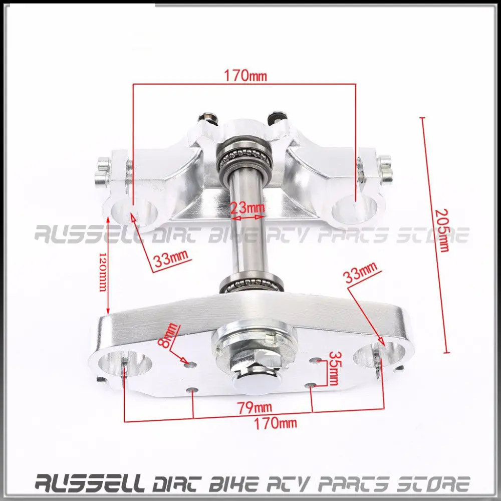 

Aluminum Handlebar triple Tree clamp Bar Riser for 22-33mm Front Fork 22mm Dirt pit