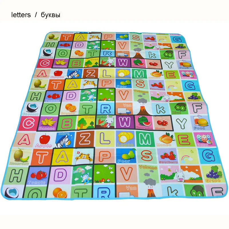 180*120*0.5cm Educational Alphabet Baby Play Mat, Kids Puzzle Rug Toy