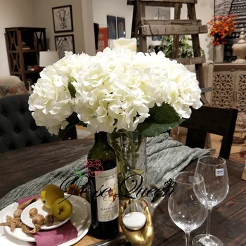 

5pcs Hydrangea Silk Artificial Flowers Head For Wedding Car Decoration DIY Garland Decorative Floristry Fake Flowers 31cm