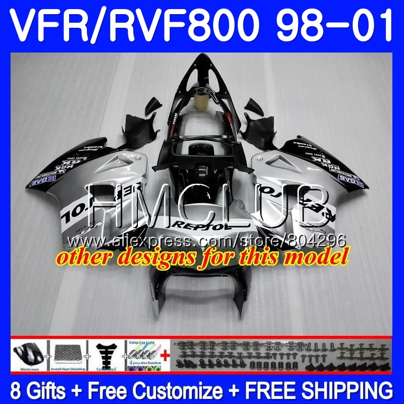 Корпус для HONDA VFR800R перехватчик VFR800RR фабрика красная 98 99 00 01 78HM. 9 ПВП 800RR 800 RR VFR800 1998 1999 2000 2001 обтекатель