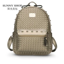 SUNNY SHOP Fashion feminina Leather Backpack Women Casual Travel School Bags for girls mochila mujer 2017