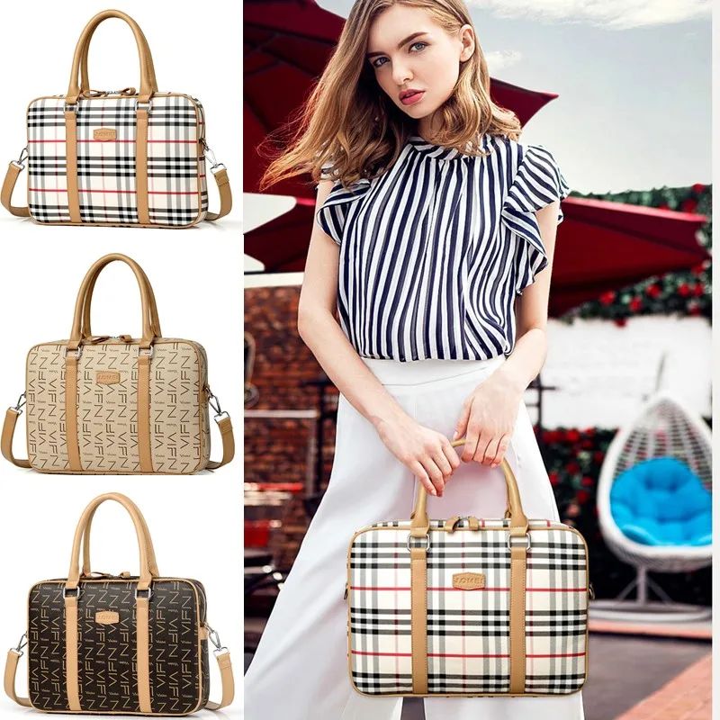 

Waterproof PU Laptop Bag13 14 15 15.6inch Business Portable Computer Handbags Laptop Shoulder Messenger For MacBook HP Asus