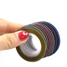 1 мм 12 рулонов/Набор для нейл-арта чередование лента линия DIY дизайн нейл-арта самоклеющиеся наклейки Советы Набор JINC392
