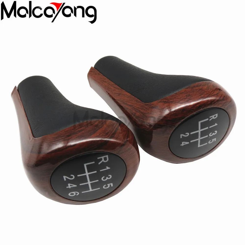 

New 5 6 Speed Walnut wood grain+Leather Car Gear Shift Knob For BMW 1 3 5 6 Series E30 E32 E34 E36 E38 E39 E46 E53 E60 E63 E83