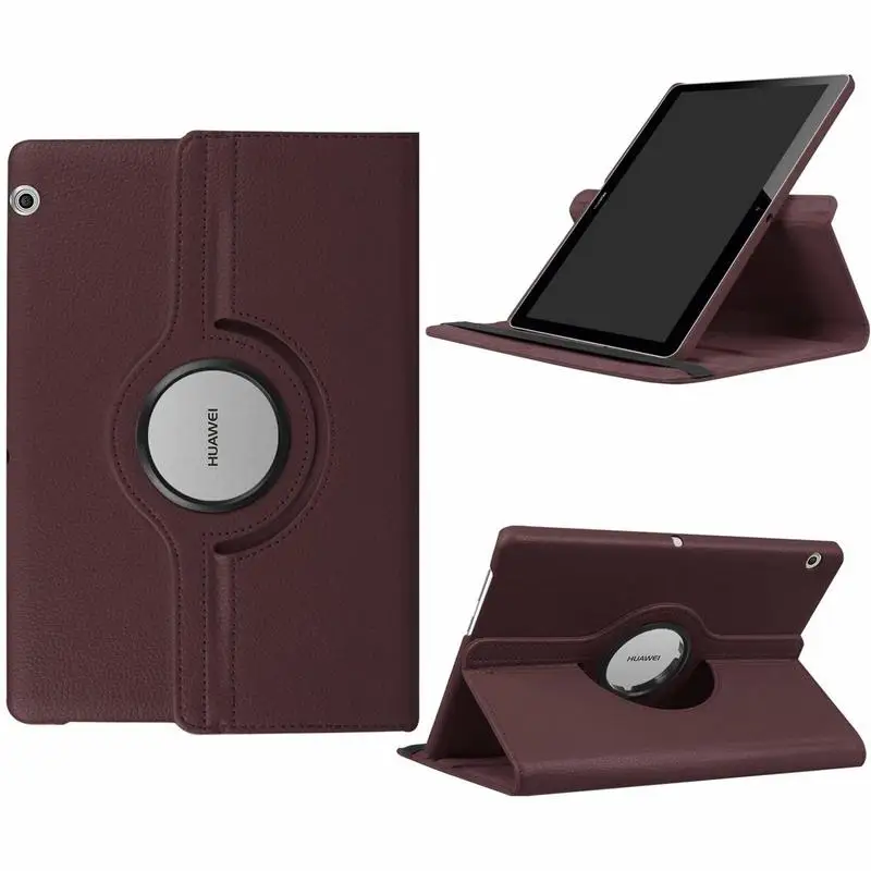 Cover Case For Huawei MediaPad T3 10 AGS-W09 AGS-L09 AGS-L03 9.6" 360 rotating PU leather Tablet case for Huawei T3 10 9.6 Glass