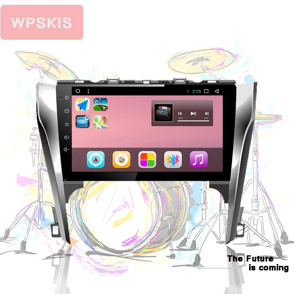 Cheap 2 DIN 4G+64G android 9.0 car dvd gps player for toyota camry 2012 2013 radio with steering wheel Head unit Multimedia In dash bt 2