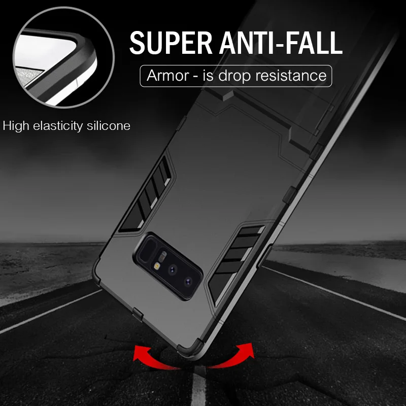 360 Полный противоударный Броня чехол для samsung Galsxy S8 S9 плюс Примечание 8 9 держатель