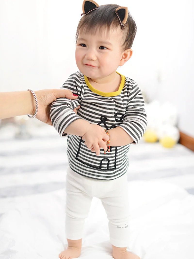 Cute Leggings For Girls Pussy Kids Girl Pants Elastic High Waist Trousers Autumn Leggings Cotton Boys Pants Baby Girls Clothing (9)
